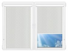 Кассетные рулонные шторы UNI Атико блэкаут серый цена. Купить в «Мастерская Жалюзи»